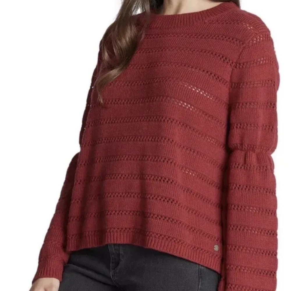 Roxy Juniors’ Aloha Band Sweater Burgundy XS